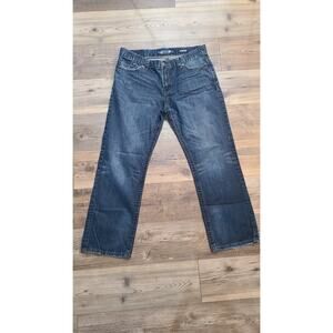 Seven 7 Straight Leg Jeans Mens 38x32 (Fits 36x30) 100% Cotton Dark Wash 109890